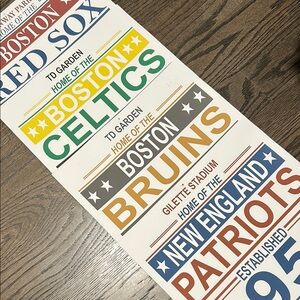 Boston Sports Team Wall Art